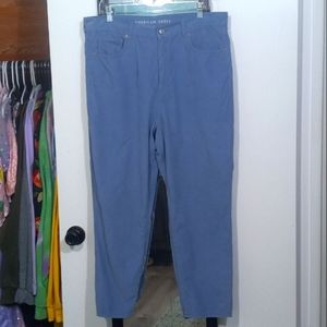 🧁B2G1🧁 American Eagle Blue Corduroy Petite Mom Jeans